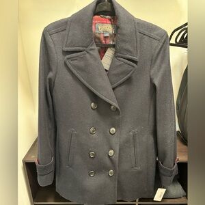 Black Pendleton wool pea coat NWT